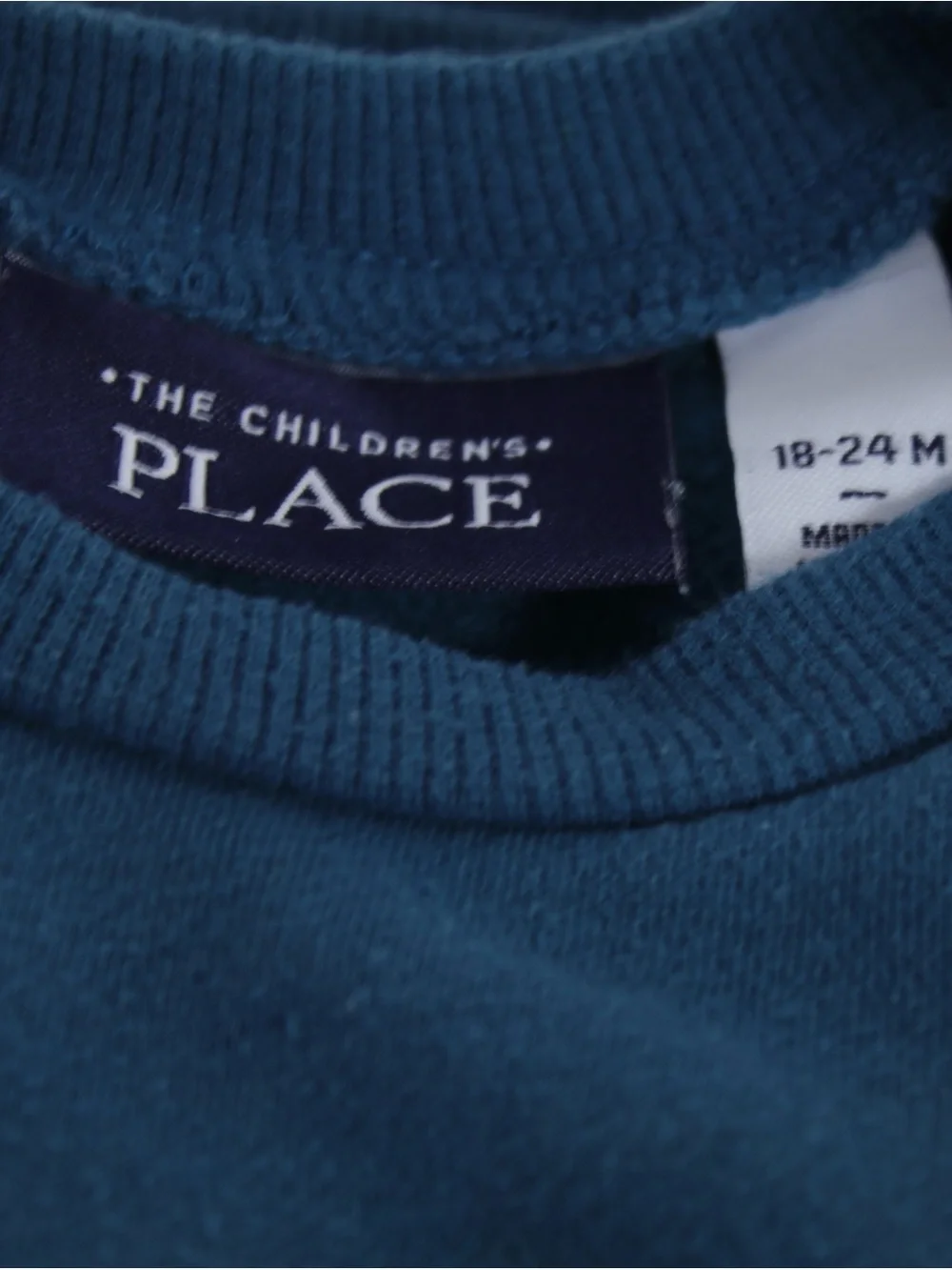 The Children's Place Teal, White & Tan Long Sleeve Sweater Boys Size 18-24 M